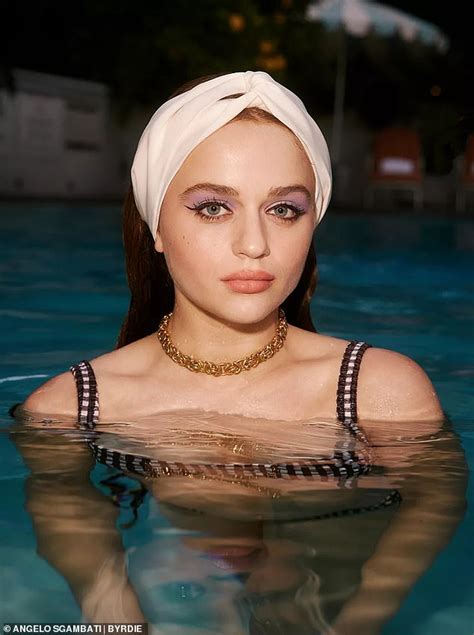 The Kissing Booth star Joey King stripped down to a $105 Peony 'Sunday Holiday Balconette' bikini top for a swimwear spread captured by photographer Angelo Sgambati.